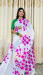Half Silk Saree With Hand Print